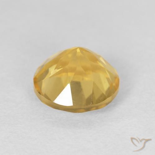 Citrino Amarillo claro natural de 1.89 ct, Redondo, VVS-VS