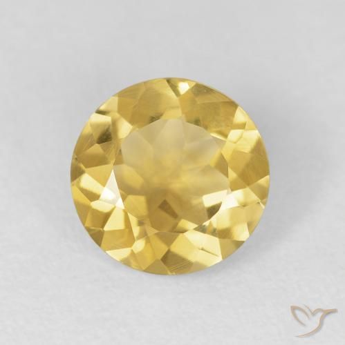 1.67ct Natural Naranja dorado Citrino, Redondo, VVS
