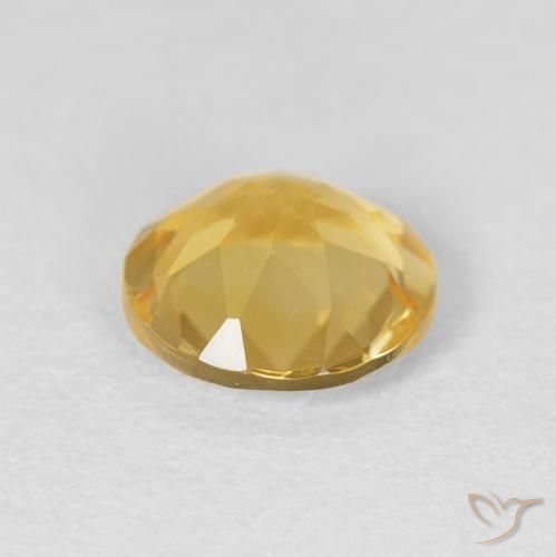 Citrino Naranja dorado natural de 1.67 ct, Redondo, VVS
