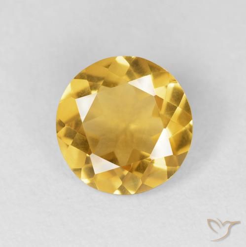 1.62ct Natural Oro Citrino, Redondo, VVS