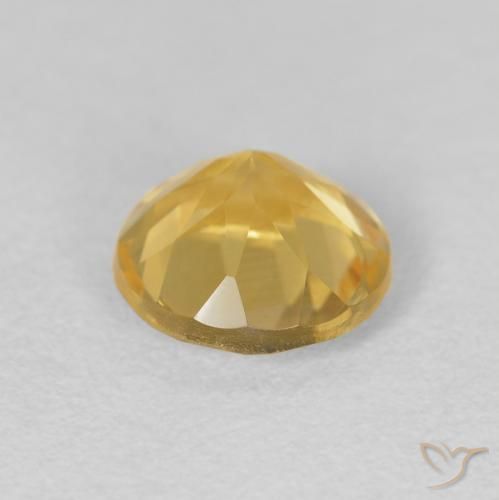 Citrino Dorado medio natural de 1.73 ct, Redondo, VVS