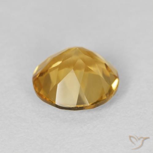 Citrino Dorado medio natural de 1.78 ct, Redondo, VVS