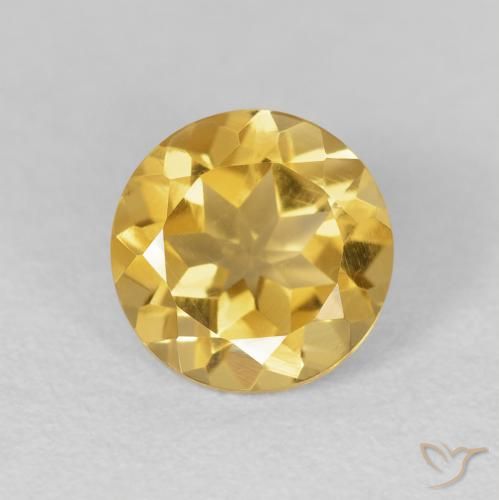 1.96ct Natural Oro Citrino, Redondo, VVS-VS