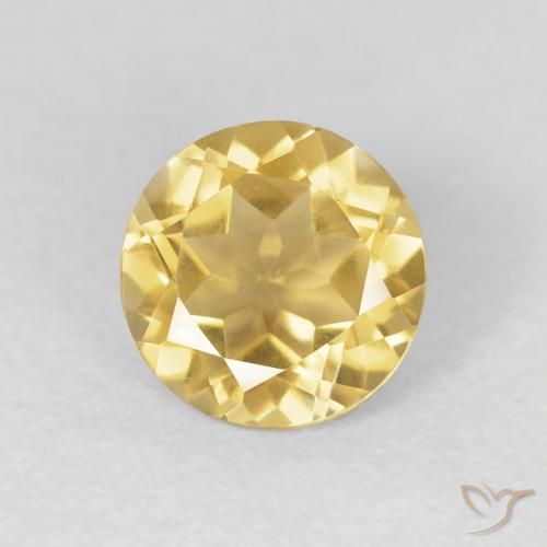 1.29ct Natural Dorado medio Citrino, Redondo, VVS