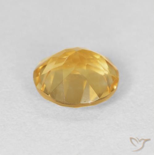 Citrino Dorado natural de 1.71 ct, Redondo, VVS