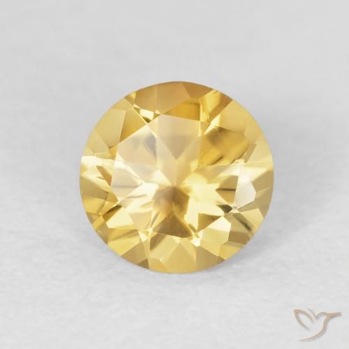 Citrino Oro natural de 1.03 ct, Redondo, VVS