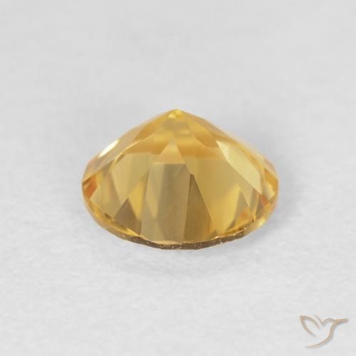 Citrino Oro natural de 1.03 ct, Redondo, VVS