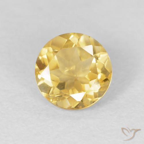 1.15ct Natural Oro Citrino, Redondo, VVS-VS