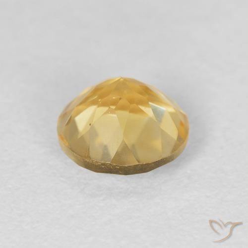 Citrino Oro natural de 1.15 ct, Redondo, VVS-VS