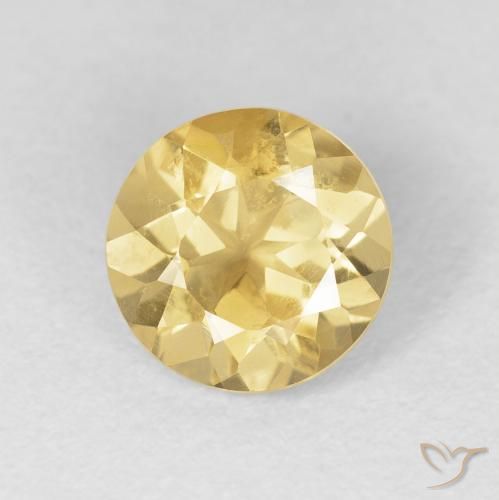 1.45ct Natural Oro Citrino, Redondo, VVS-VS