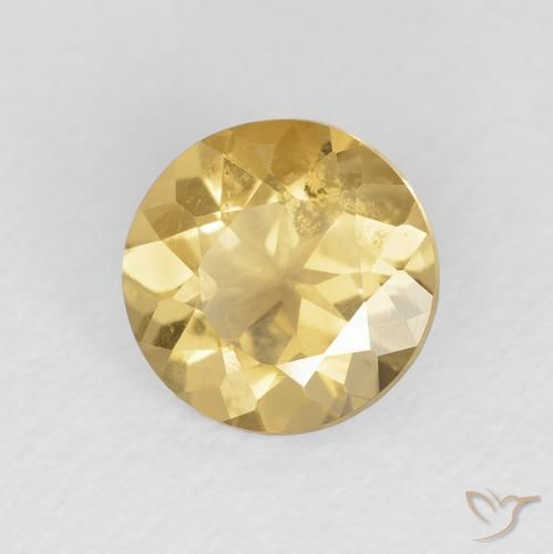 Citrino Oro natural de 1.45 ct, Redondo, VVS-VS