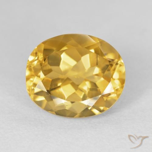 5.03ct Natural Dorado intenso Citrino, Ovalada, VVS-VS