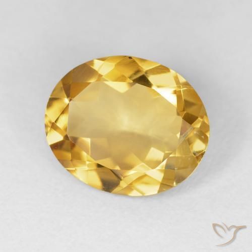Citrino Dorado natural de 3.81 ct, Ovalada, VVS-VS
