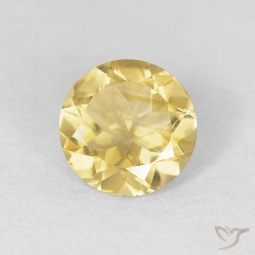 1.15ct Natural Amarillo medio Citrino, Redondo, VS