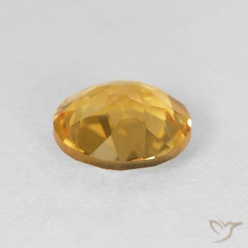 Citrino Naranja dorado natural de 1.63 ct, Redondo, VVS