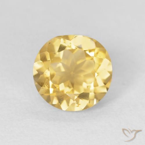 1.92ct Natural Dorado medio Citrino, Redondo, VVS