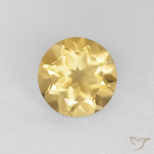 1.23ct Natural Oro Citrino, Redondo, VVS