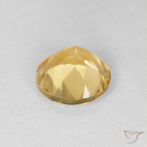 Citrino Oro natural de 1.23 ct, Redondo, VVS