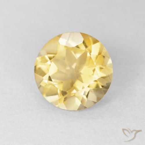 Citrino Oro natural de 1.72 ct, Redondo, VVS