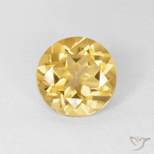 1.58ct Natural Oro Citrino, Redondo, VVS