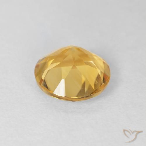 Citrino Oro natural de 1.58 ct, Redondo, VVS