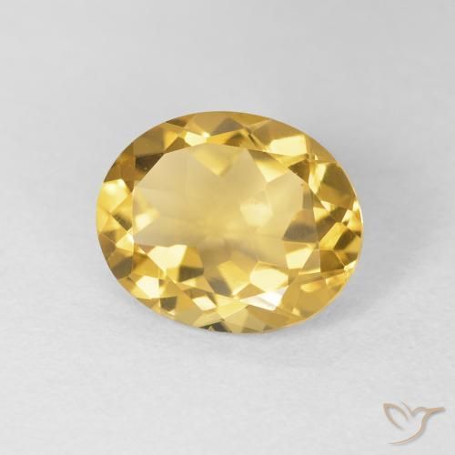 Citrino Dorado natural de 3.93 ct, Ovalada, VVS