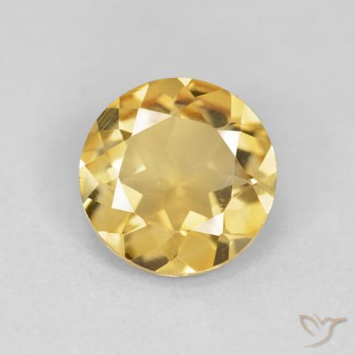 1.49ct Natural Dorado intenso Citrino, Redondo, VVS