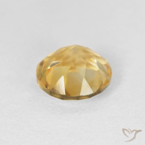 Citrino Amarillo claro natural de 1.67 ct, Redondo, VVS