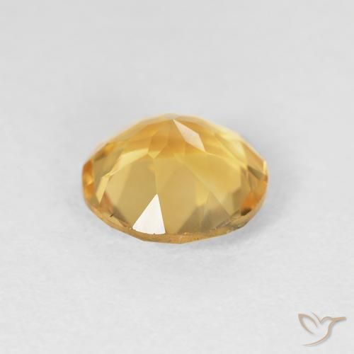 Citrino Dorado claro natural de 1.53 ct, Redondo, VVS