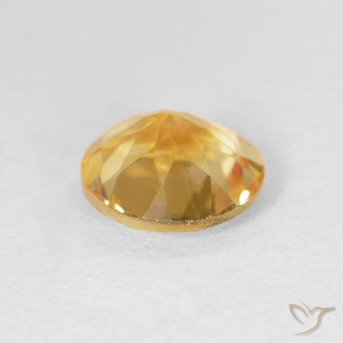 Citrino Dorado claro natural de 1.60 ct, Redondo, VVS