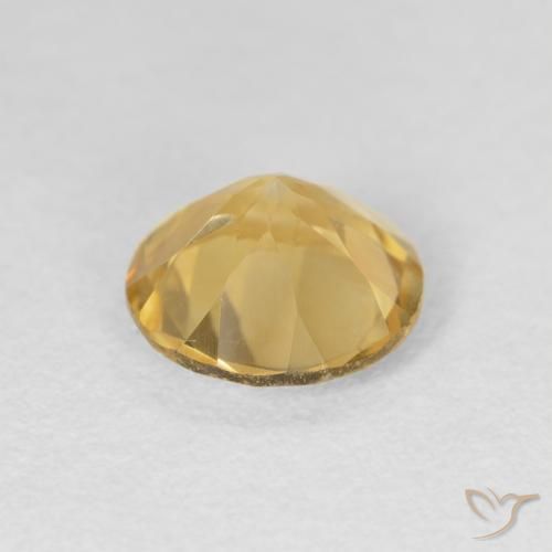 Citrino Dorado natural de 1.63 ct, Redondo, VVS