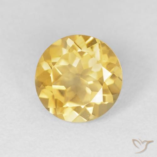 Citrino Naranja dorado natural de 1.89 ct, Redondo, VVS