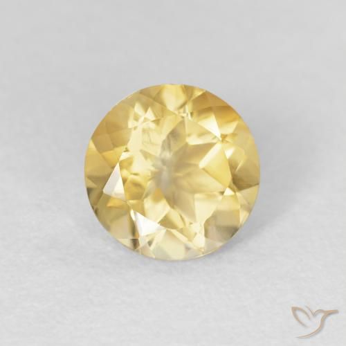 1.14ct Natural Dorado claro Citrino, Redondo, VVS