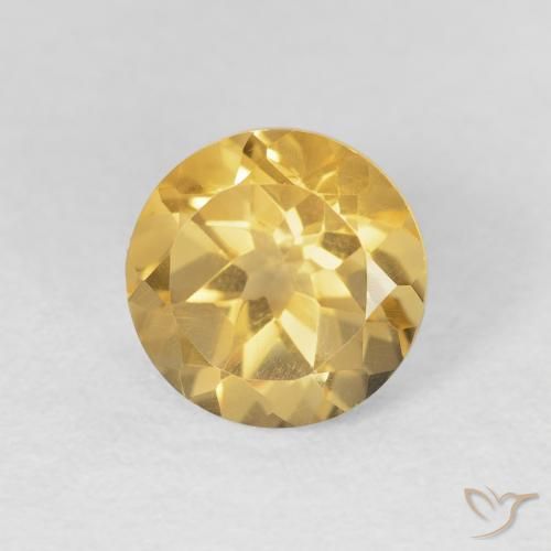 Citrino Oro natural de 1.97 ct, Redondo, VVS