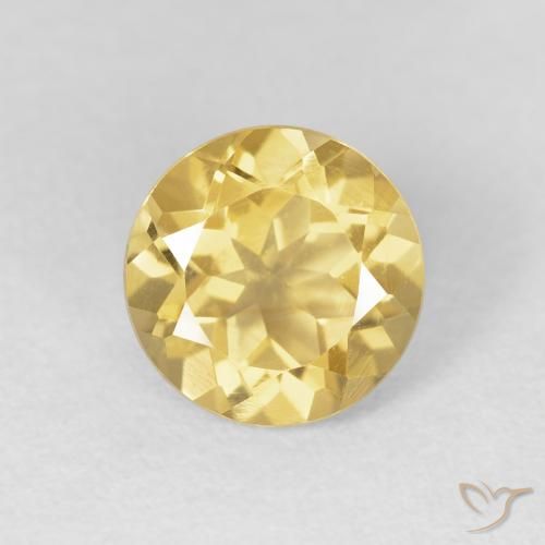 1.94ct Natural Naranja dorado Citrino, Redondo, VVS
