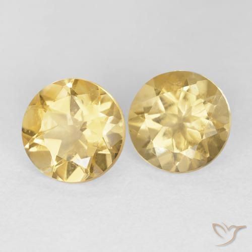 Gemas de Citrino Dorado natural de 3.60 ct, Redondo, VS