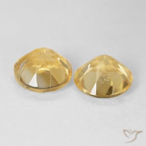 Gemas de Citrino Dorado natural de 3.60 ct, Redondo, VS
