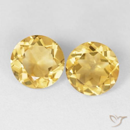 3.25ctw Natural Dorado medio Citrino, Redondo, VVS