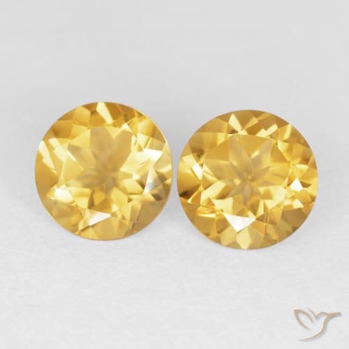 3.45ctw Natural Dorado Citrino, Redondo, VVS