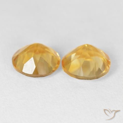 Gemas de Citrino Dorado natural de 3.45 ct, Redondo, VVS