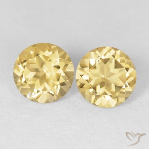 2.72ctw Natural Dorado claro Citrino, Redondo, VVS
