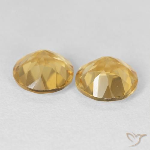 Gemas de Citrino Oro natural de 3.45 ct, Redondo, VVS