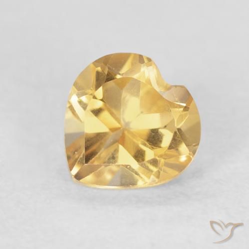 0.73ct Natural Oro Citrino, Corazón, VVS
