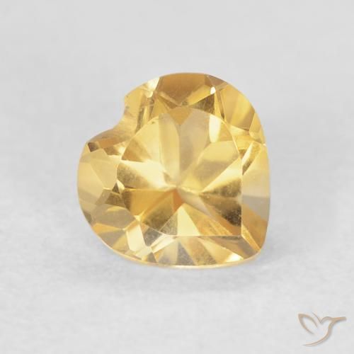 Citrino Oro natural de 0.73 ct, Corazón, VVS
