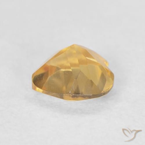Citrino Dorado medio natural de 0.66 ct, Corazón, VVS
