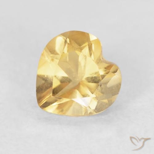 0.74ct Natural Oro Citrino, Corazón, VVS