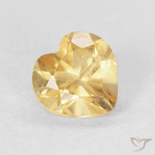 Citrino Oro natural de 0.74 ct, Corazón, VVS