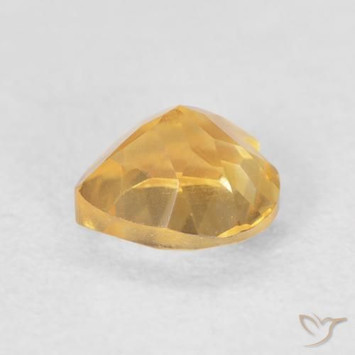 Citrino Dorado medio natural de 0.75 ct, Corazón, VVS