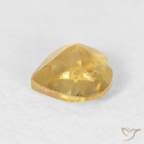 Citrino Dorado natural de 0.42 ct, Corazón, VVS