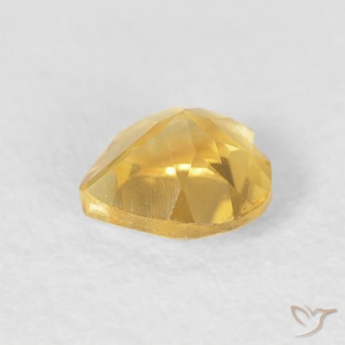 Citrino Dorado medio natural de 0.40 ct, Corazón, VVS